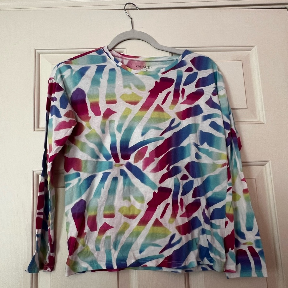 Girls Children Place Colorful Tie-Dye Long Sleeve Tee